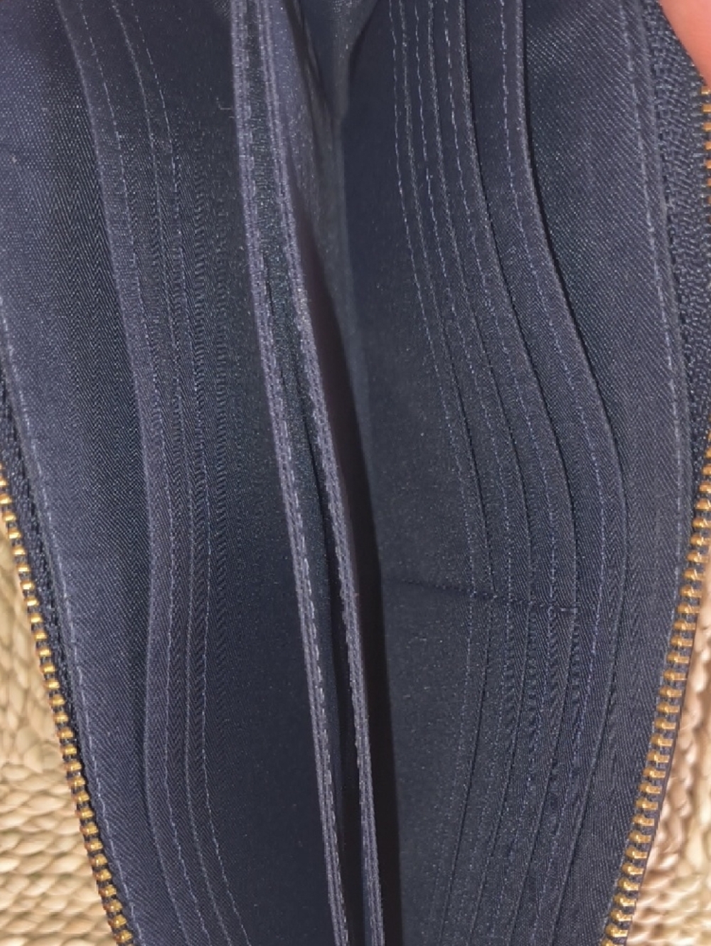 Coach Navy Blue Leather Wristlet (LARGE SIZE) with Gold Hardware Coach New York - Picture 3 of 12